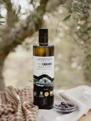 Oli d'Oliva Verge Extra ecològic EcoCabanes Juncosa 750 ml