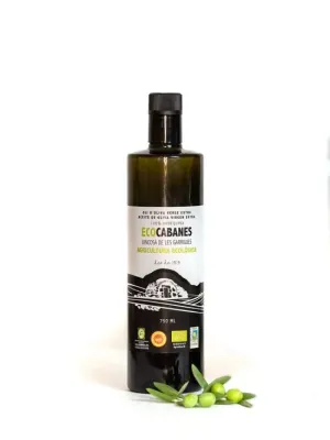 Oli d'Oliva Verge Extra ecològic EcoCabanes Juncosa 750 ml