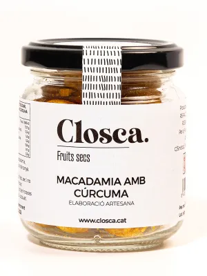 Macadàmia amb cúrcuma La Closca Cooperativa Fruits Secs Les Garrigues 100 g