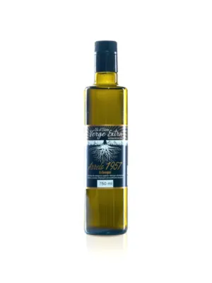 Oli d'Oliva Verge Extra ampolla Arrels 1957 Arbequí Coperelló
