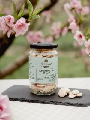 Pack Ametlla llargueta torrada 190 g + Ametlla marcona salada 190 g+ regal 1 pot oliva arbequina 220 g