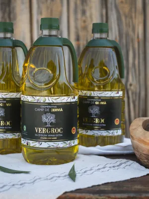 Pack garrafes Oli d'Oliva Verge Extra Vergroc Camp de Cervià 2 l