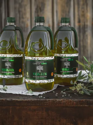 Pack garrafes Oli d'Oliva Verge Extra Verllum Camp de Cervià 2 l