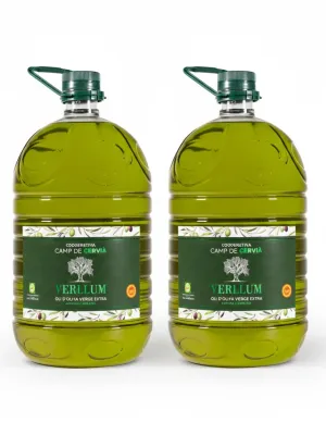 Pack garrafes Oli d'Oliva Verge Extra Verllum Camp de Cervià 5 l