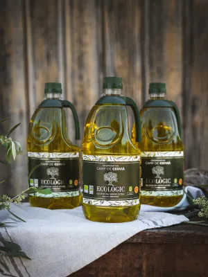 Pack garrafes Oli d'Oliva Verge Extra Ecològic Camp de Cervià 2 l