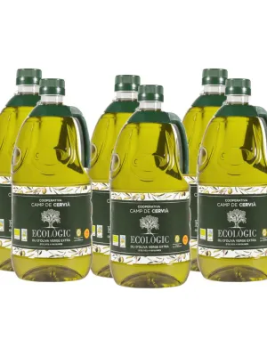 Pack garrafes Oli d'Oliva Verge Extra Ecològic Camp de Cervià 2 l