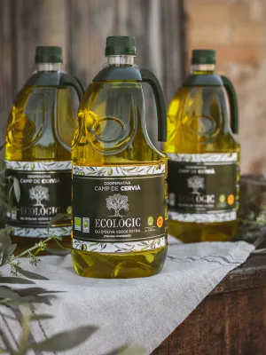 Pack garrafes Oli d'Oliva Verge Extra Ecològic Camp de Cervià 2 l