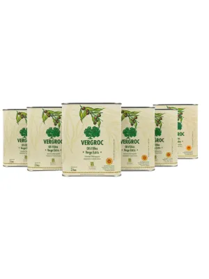 Pack 6 llaunes Oli d'Oliva Verge Extra Vergroc Camp de Cervià 2 l