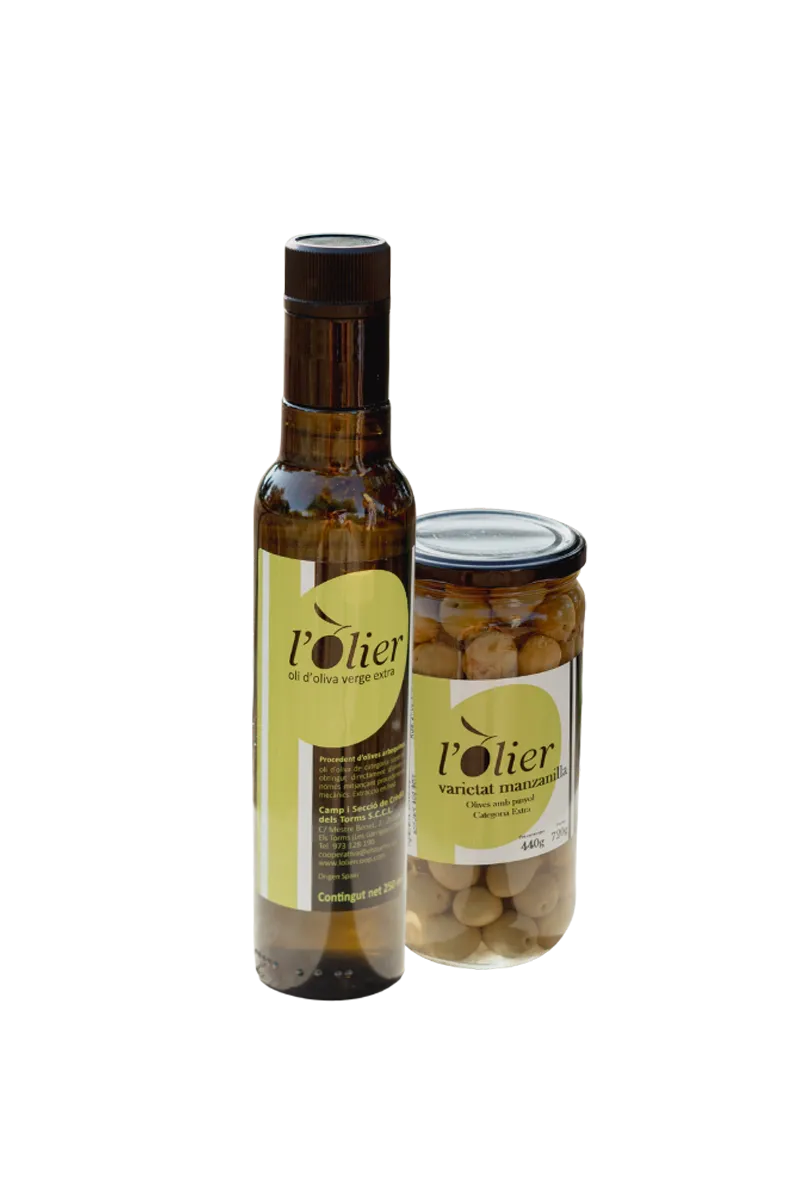 Lot ampolla 0,25l + olives arbequines