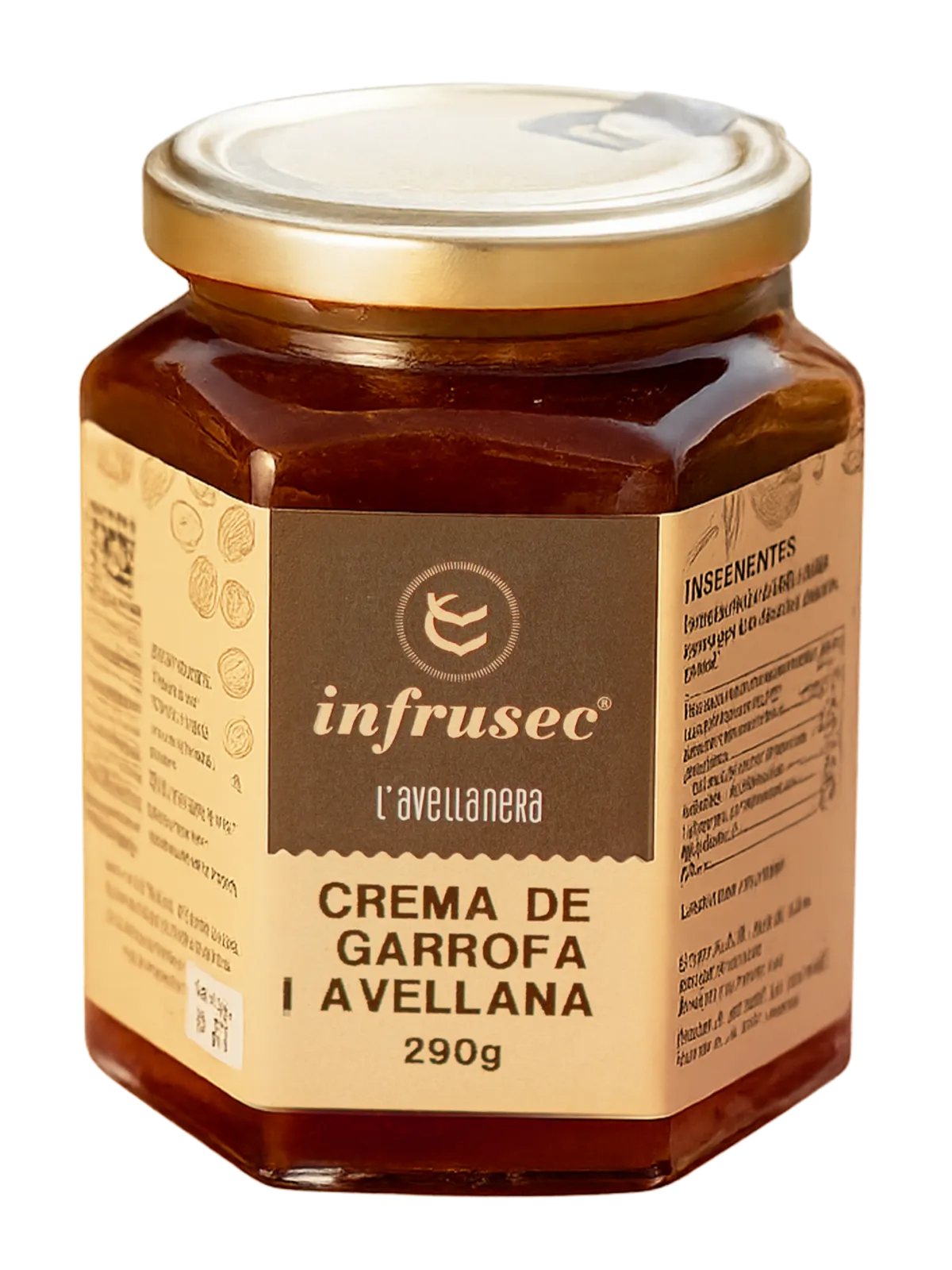 Crema de garrofa i avellana Infrusec l'Avellanera
