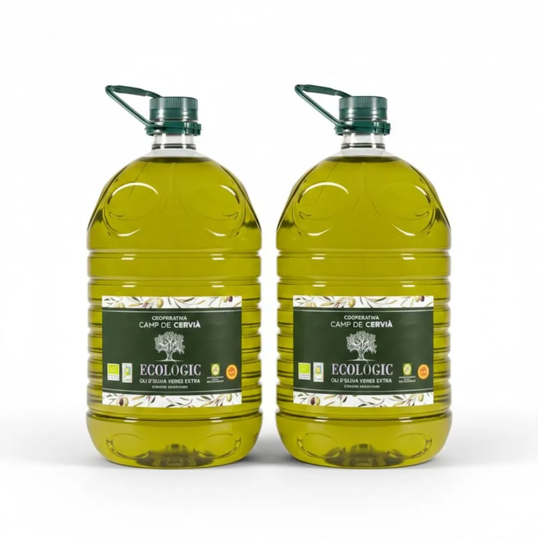 Pack garrafes Oli d'Oliva Verge Extra Ecològic Camp de Cervià 5 l