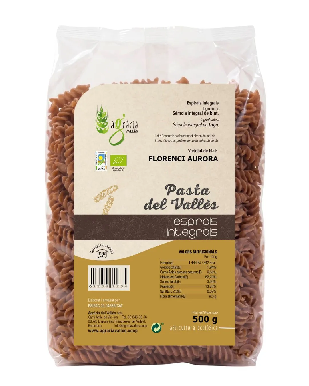 Espirals integrals Eco Agrària del Vallès 500 g