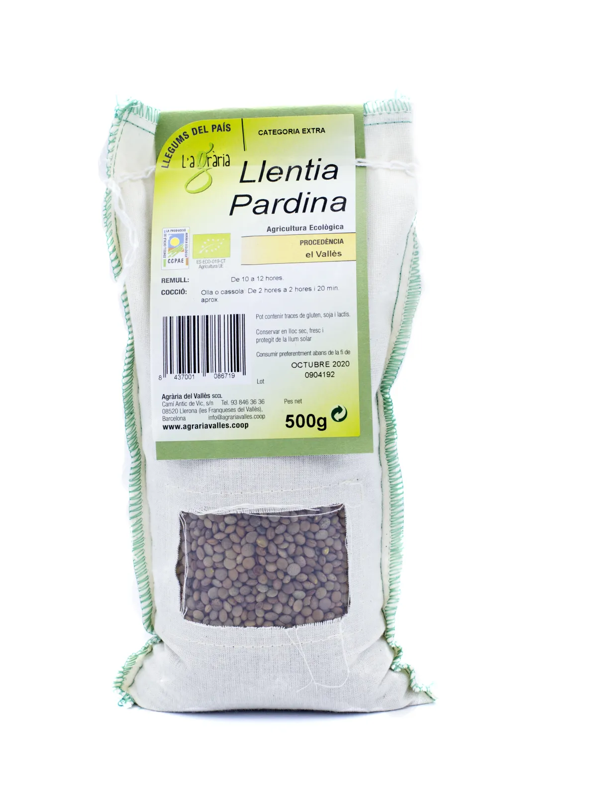 Llentia pardina Extra Eco Agrària del Vallès