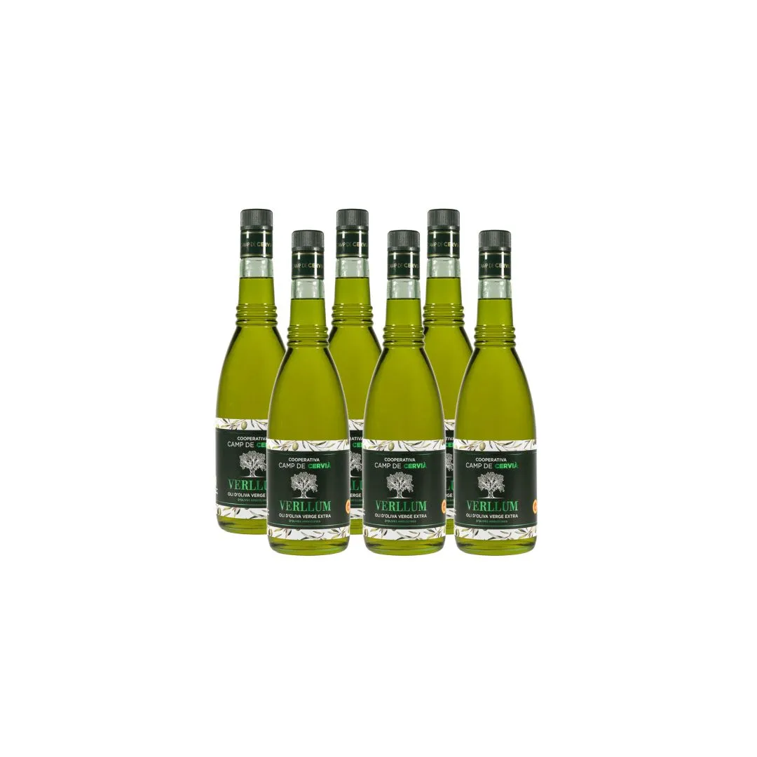 Pack 6 ampolles Oli d'Oliva Verge Extra Verllum Camp de Cervià 750 ml