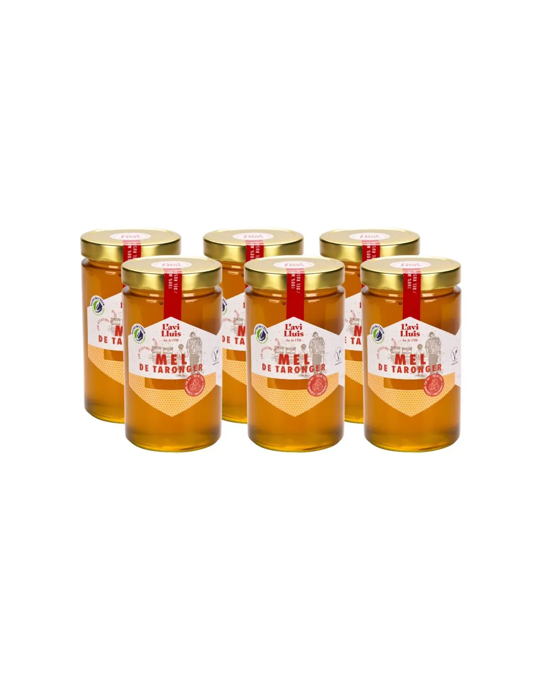 Pack 6 pots de mel de Taronger El Rebost de l'Avi Lluís 970 g