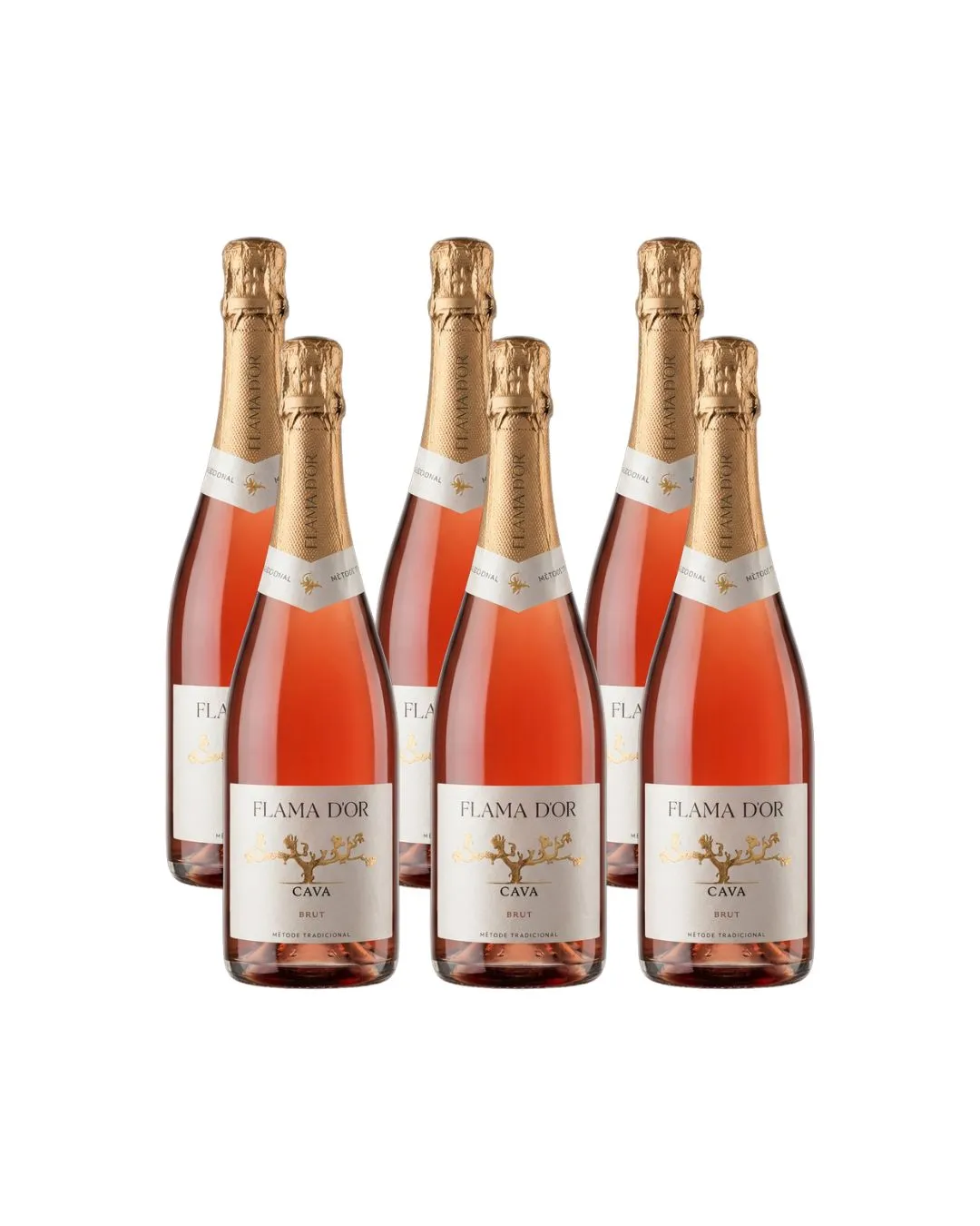 Pack 6 unitats Cava rosat brut Flama d'Or Celler Vila-rodona 750 ml