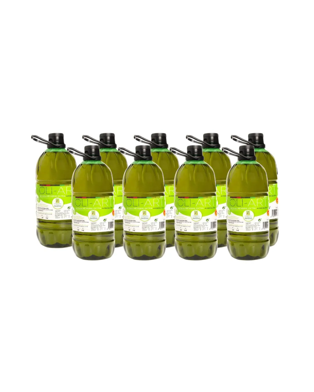 Pack 9 garrafes Oli d'Oliva Verge Extra Oli-Art Fruits Secs les Garrigues 2 l