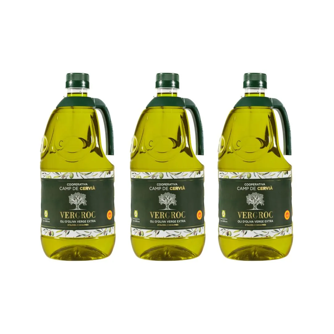 Pack garrafes Oli d'Oliva Verge Extra Vergroc Camp de Cervià 2 l