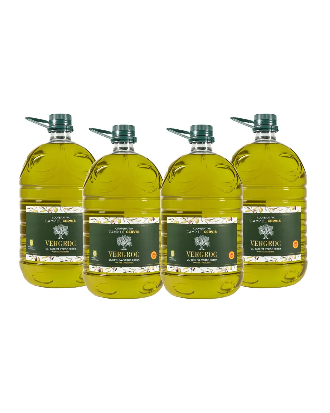Pack garrafes Oli d'Oliva Verge Extra Vergroc Camp de Cervià 5 l