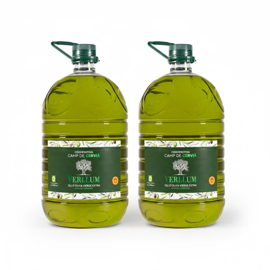 Pack garrafes Oli d'Oliva Verge Extra Verllum Camp de Cervià 5 l