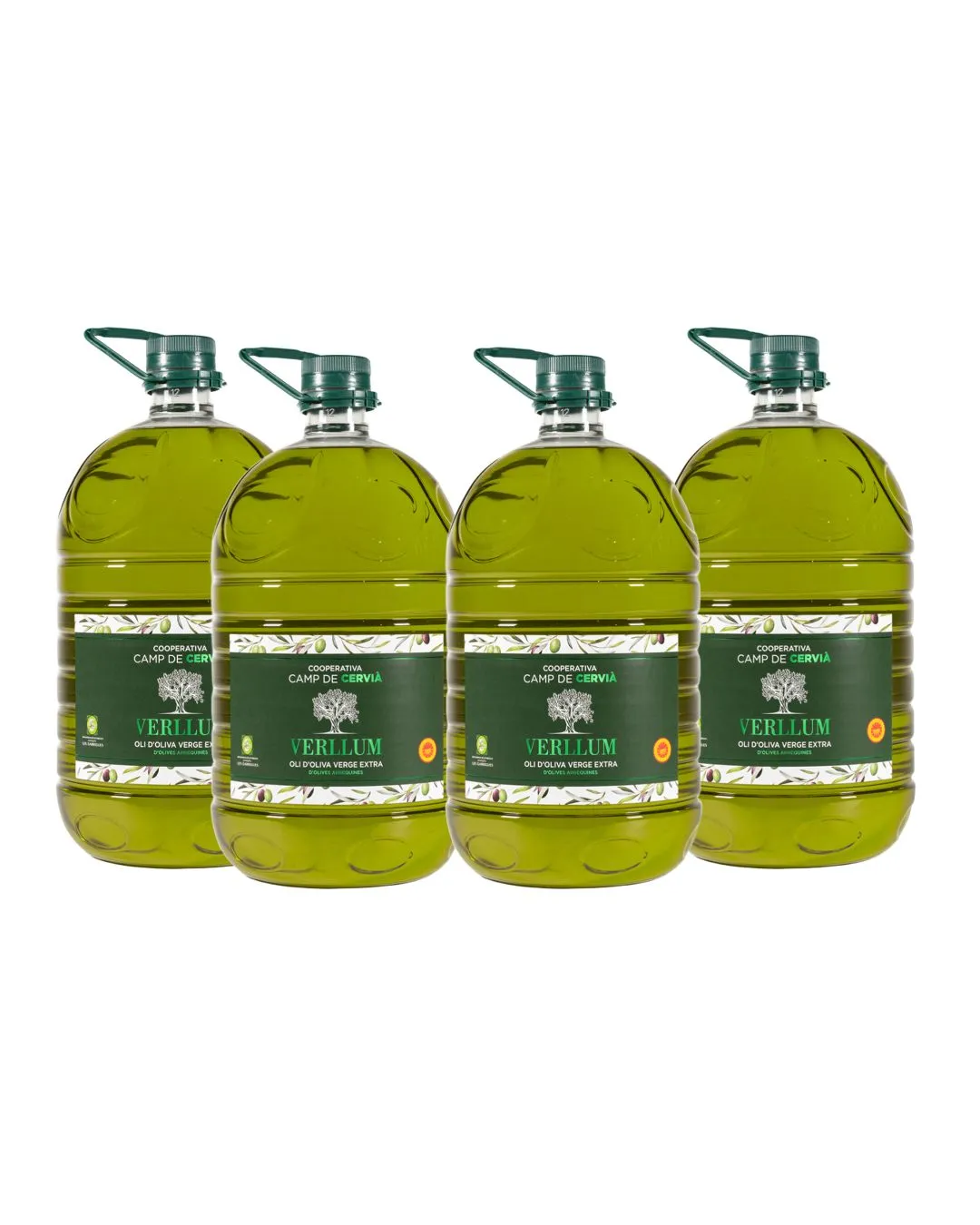 Pack garrafes Oli d'Oliva Verge Extra Verllum Camp de Cervià 5 l