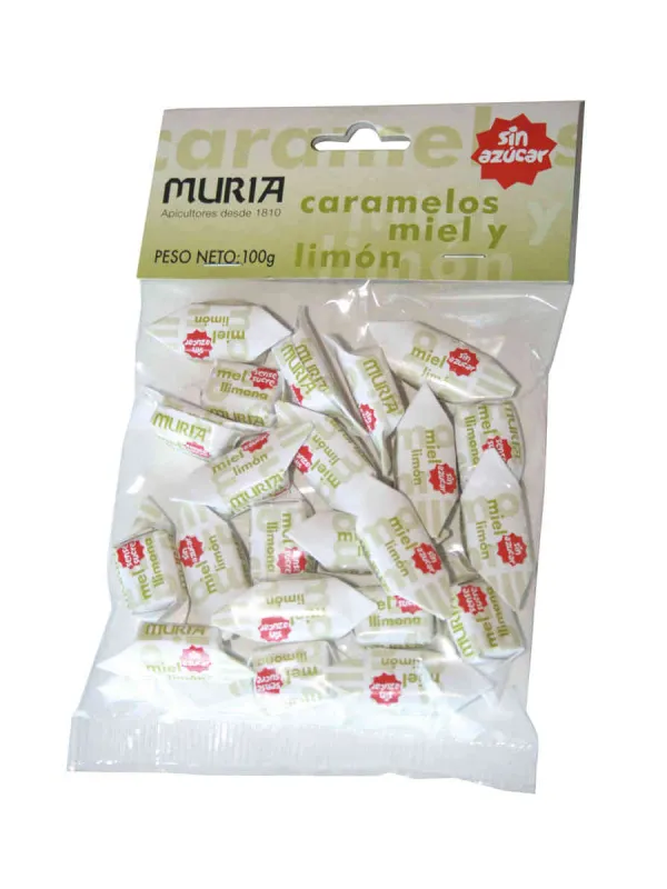 Producte Caramels de mel i llimona sense sucre Muria Imatge