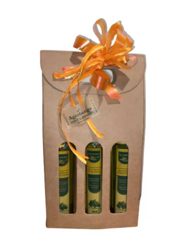 Producte Lot tres olis verge extra monovarietals Acomont 25cl Imatge