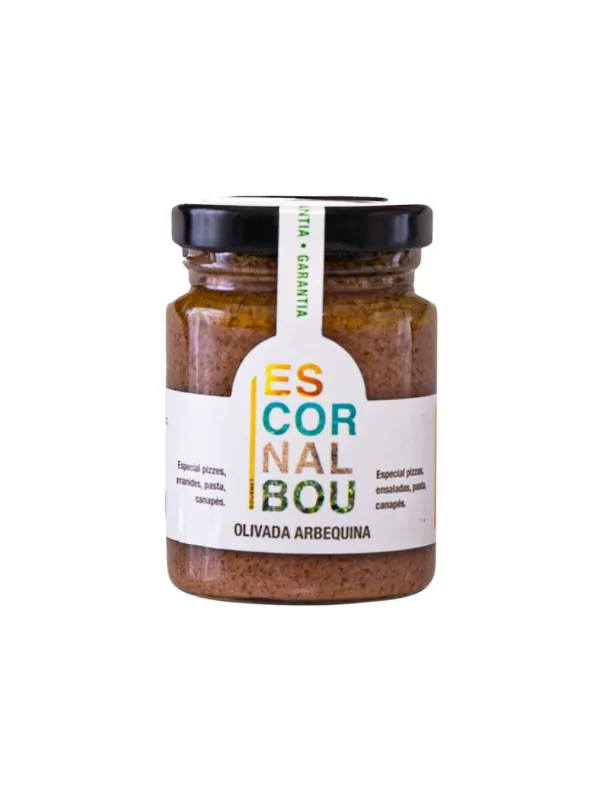 Producte Olivada d'olives arbequines ecològiques Escornalbou Agrícola Riudecanyes 90 g Imatge