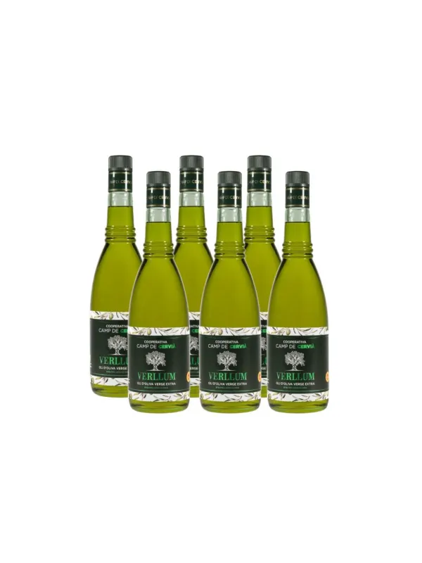 Producte Pack 6 ampolles Oli d'Oliva Verge Extra Verllum Camp de Cervià 750 ml Imatge